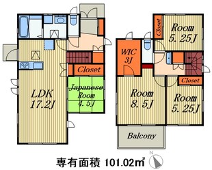 長期優良住宅認定・耐震等級３の戸建賃貸住宅の物件間取画像